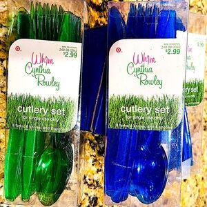 NEW Whim By Cynthia Rowley for Target Plastic Flatware Sets -3 boxes
